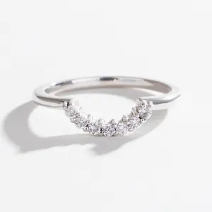 PAVE ARC CONTOUR BAND | SILVER & DIAMOND