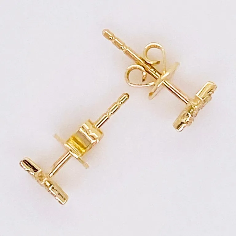 Pave Diamond Star Stud Earrings