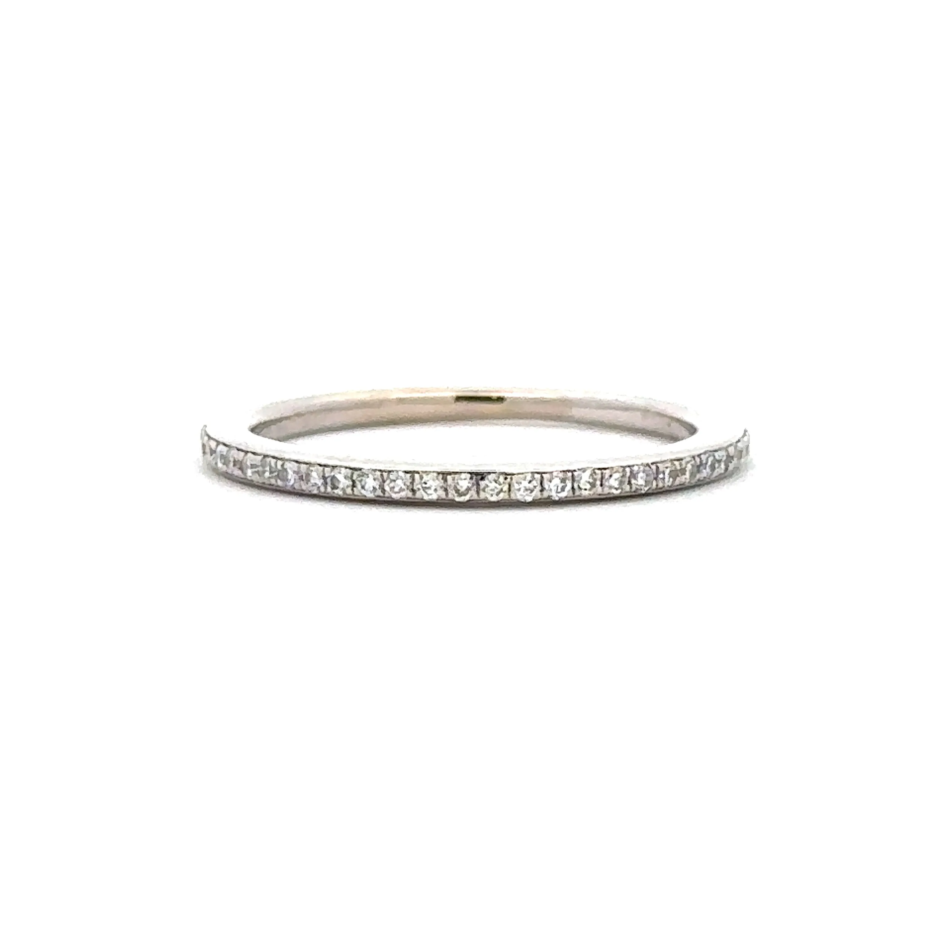 Pave Tapered Cathedral Bridal Set in 18K White Gold