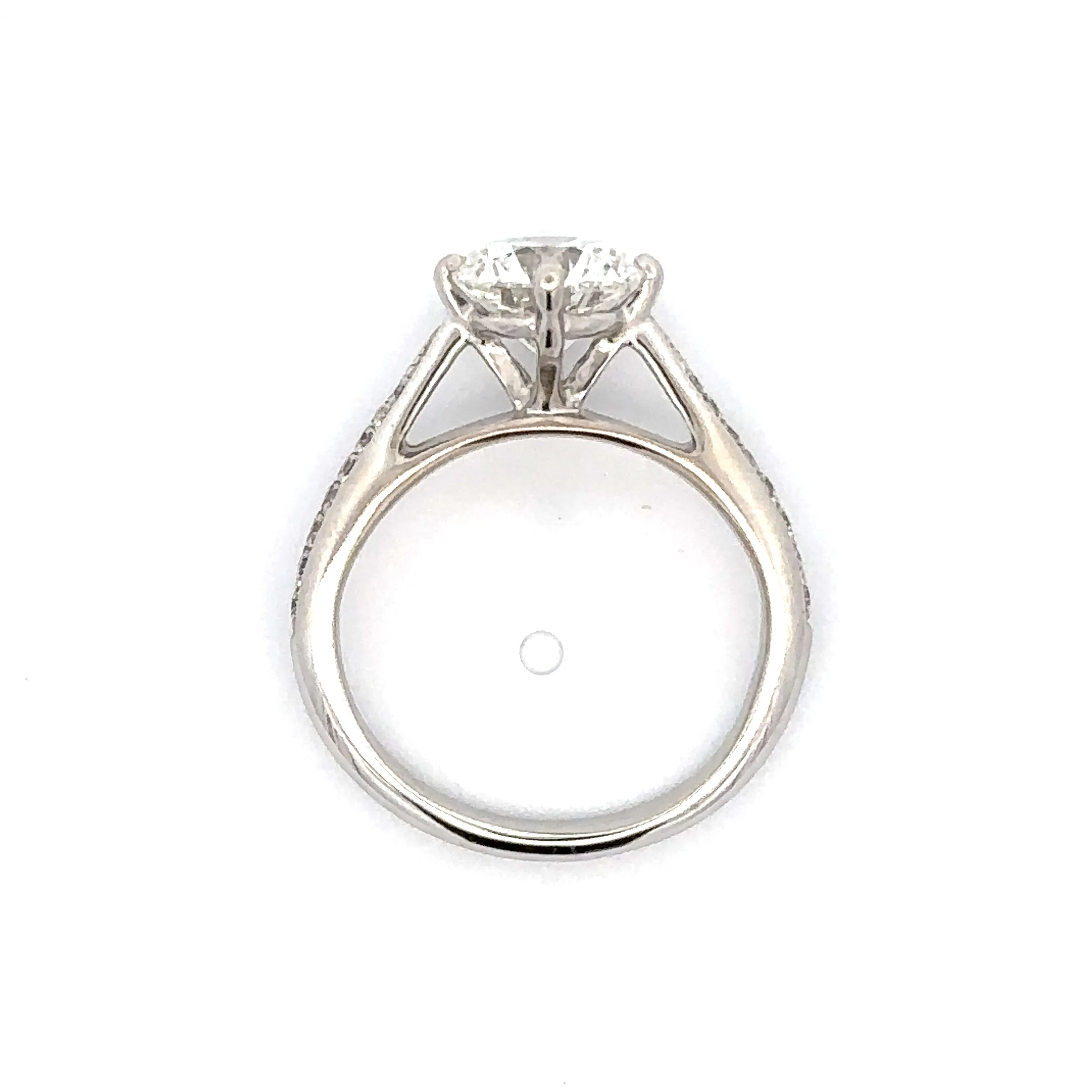 Pave Tapered Cathedral Bridal Set in 18K White Gold