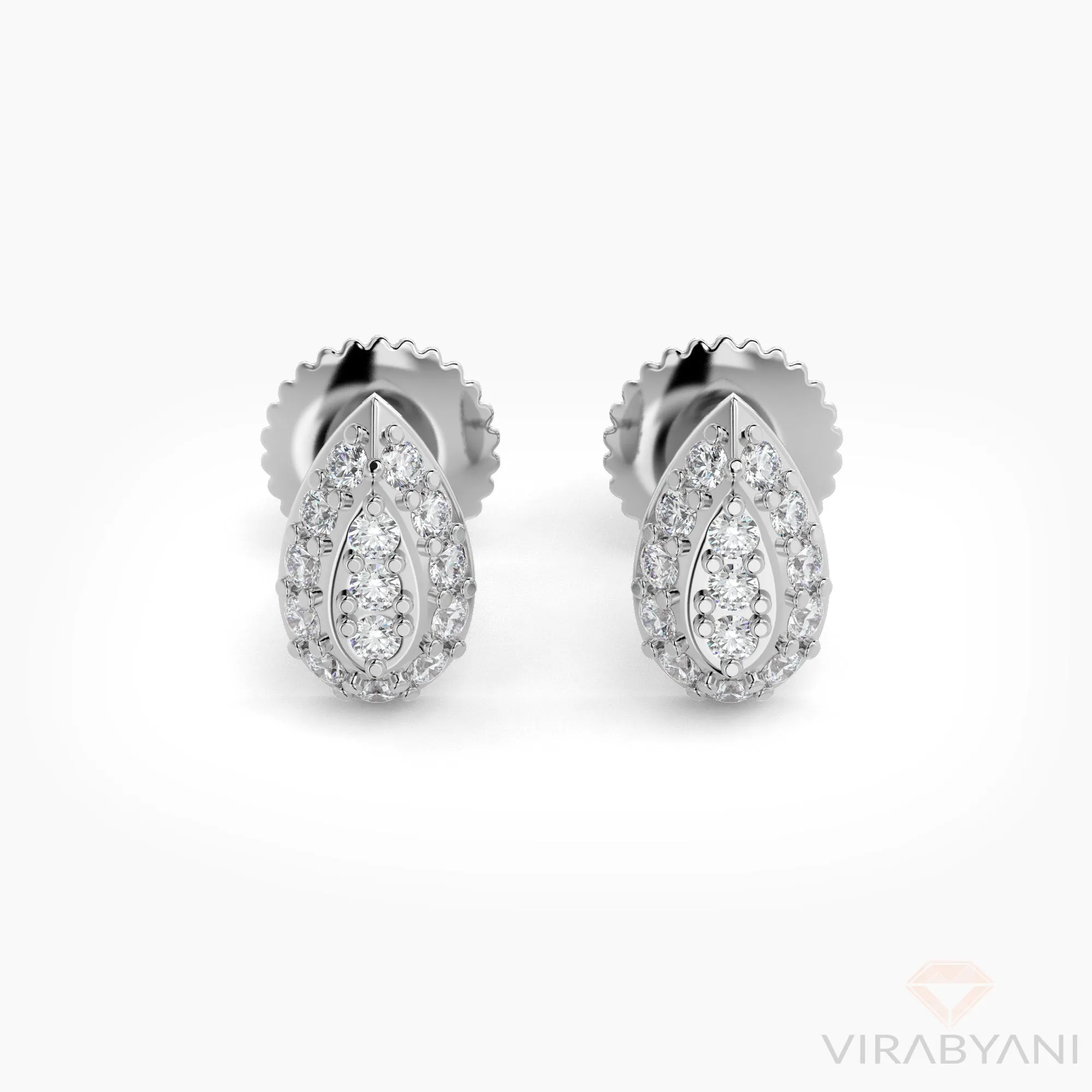 Pear Shaped AMoré Pavé Stud Earrings With 0.22 ct. Diamonds