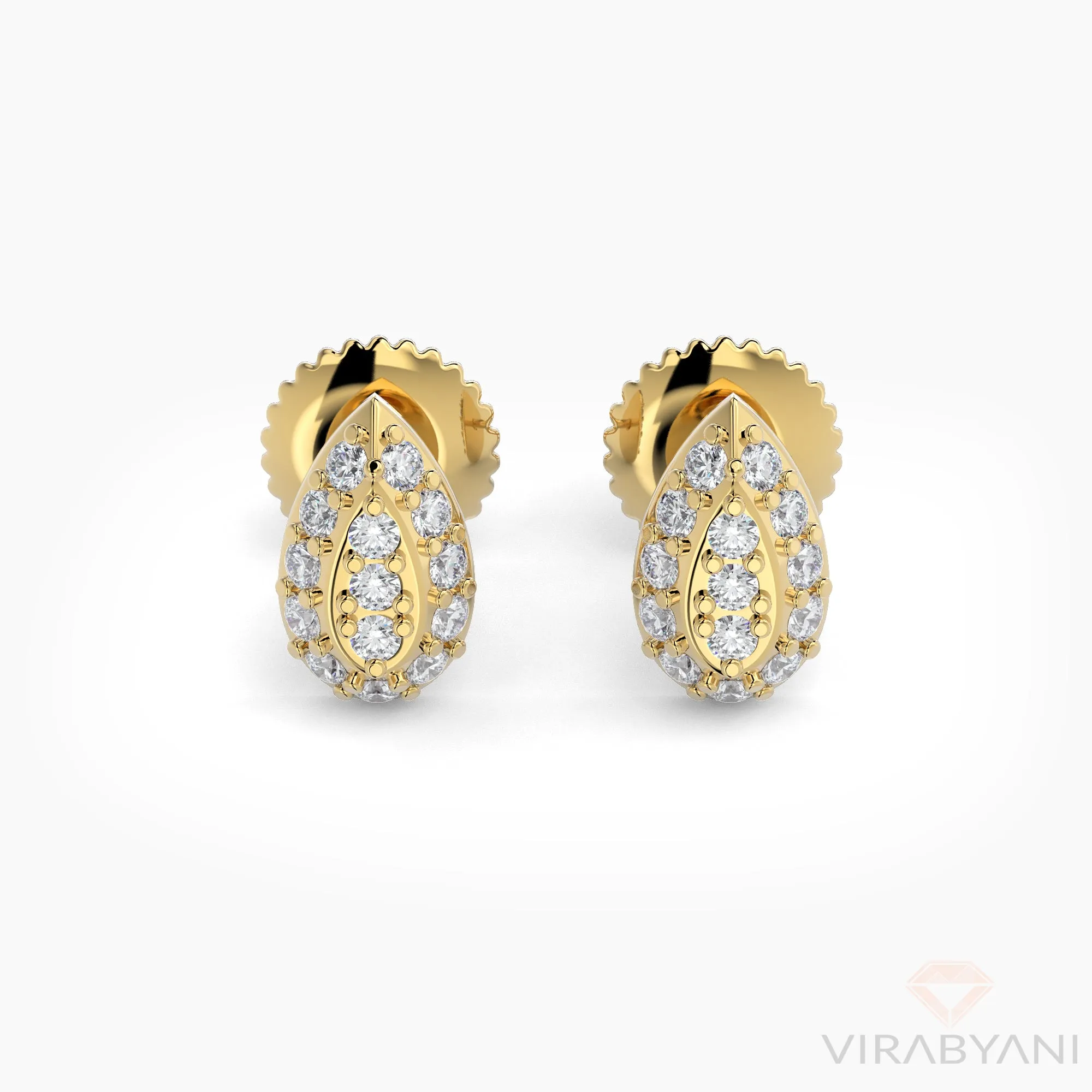 Pear Shaped AMoré Pavé Stud Earrings With 0.22 ct. Diamonds