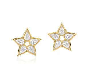 Pear Star Stud Earrings