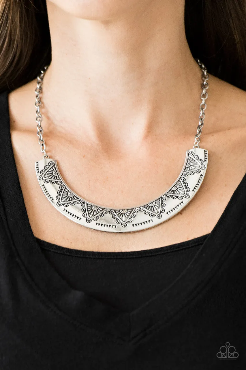 Persian Pharaoh Silver Paparazzi Necklace
