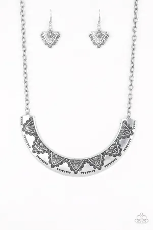 Persian Pharaoh Silver Paparazzi Necklace
