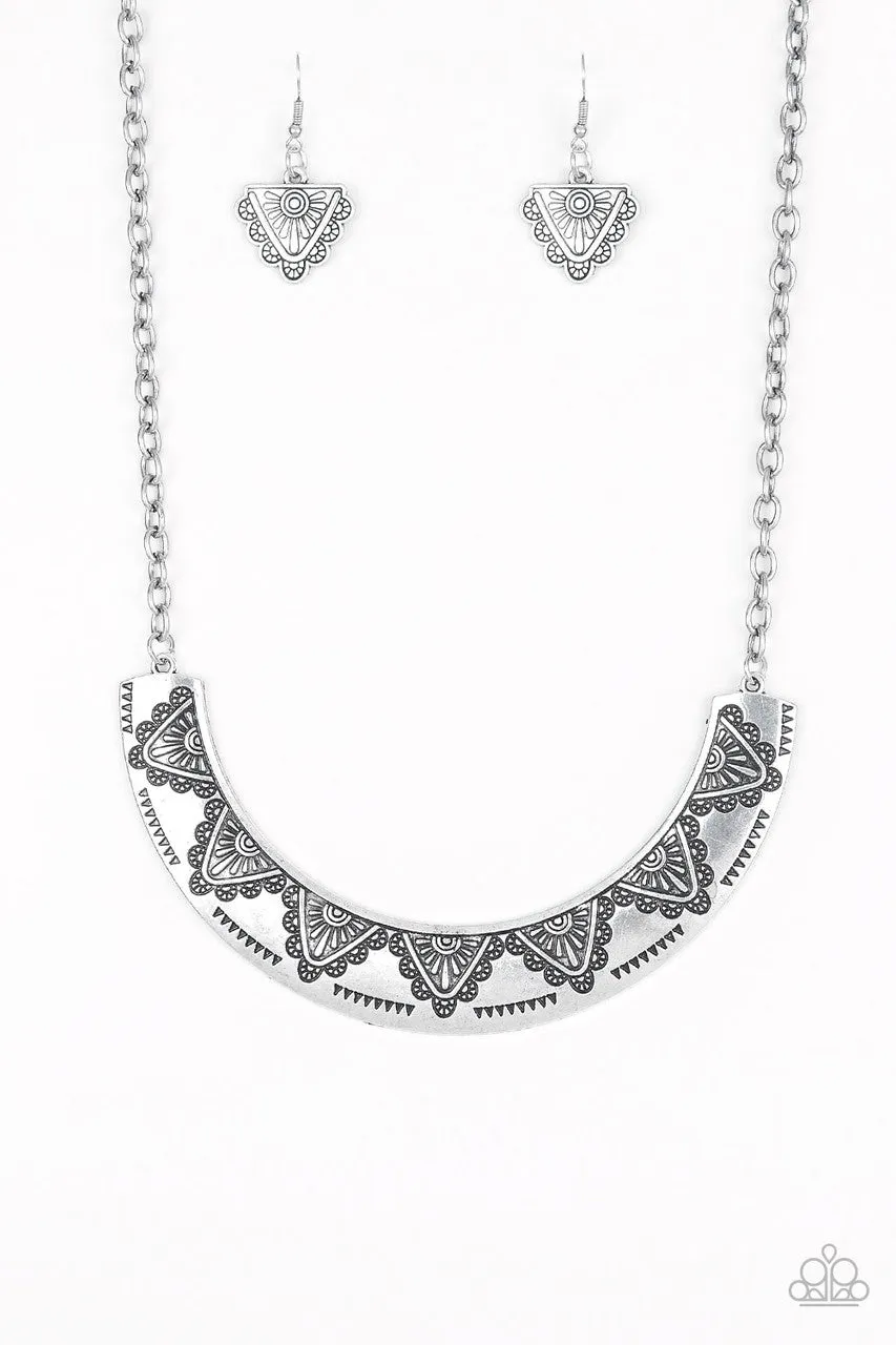 Persian Pharaoh Silver Paparazzi Necklace