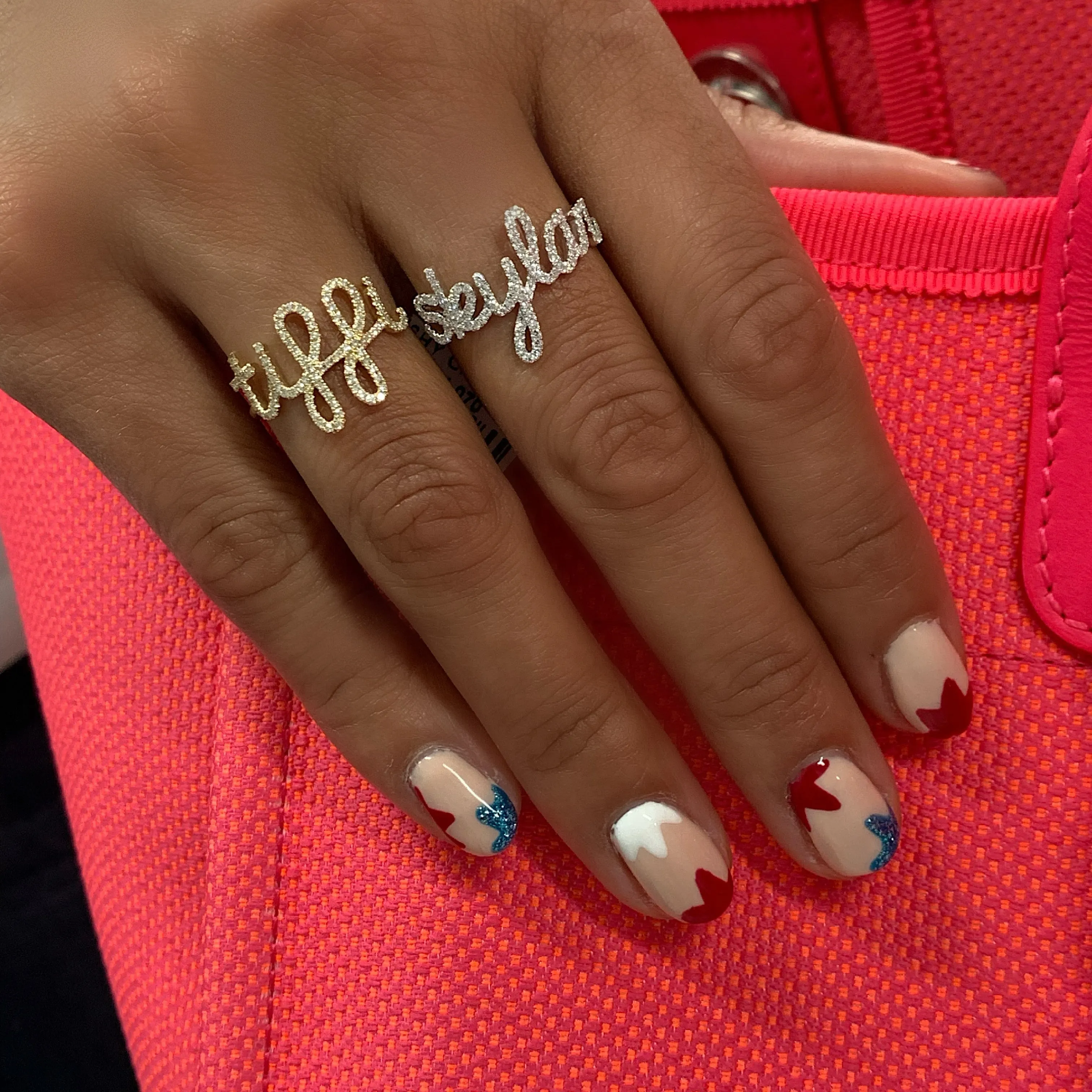 Personalized Diamond Script Name Ring