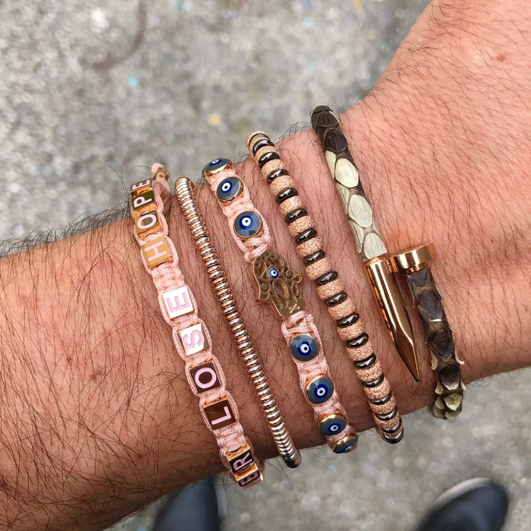 Pink Bracelets with 18K Rose Gold Combination