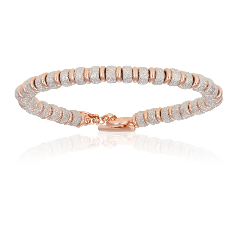 Pink Gold White Bracelet Combination