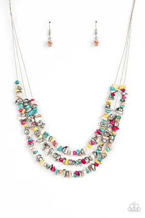 Placid Pebbles Multi Paparazzi Necklace