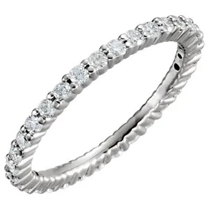 Platinum 1/2 CTW Diamond Eternity Band Size 5