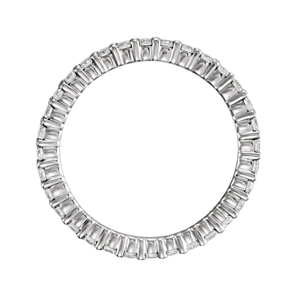 Platinum 1/2 CTW Diamond Eternity Band Size 5