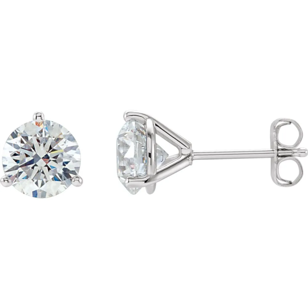 Platinum 1/2 CTW Diamond Stud Earrings