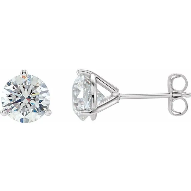 Platinum 1/2 CTW Diamond Stud Earrings