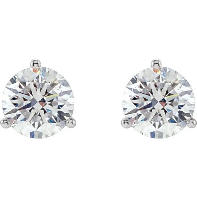 Platinum 1/2 CTW Diamond Stud Earrings