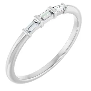 Platinum 1/6 CTW Natural Diamond Stackable Ring