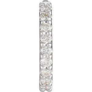 Platinum 1/8 CTW Natural Diamond 10.32 mm Hoop Earring