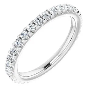 Platinum 5/8 CTW Diamond Eternity Band Size 5