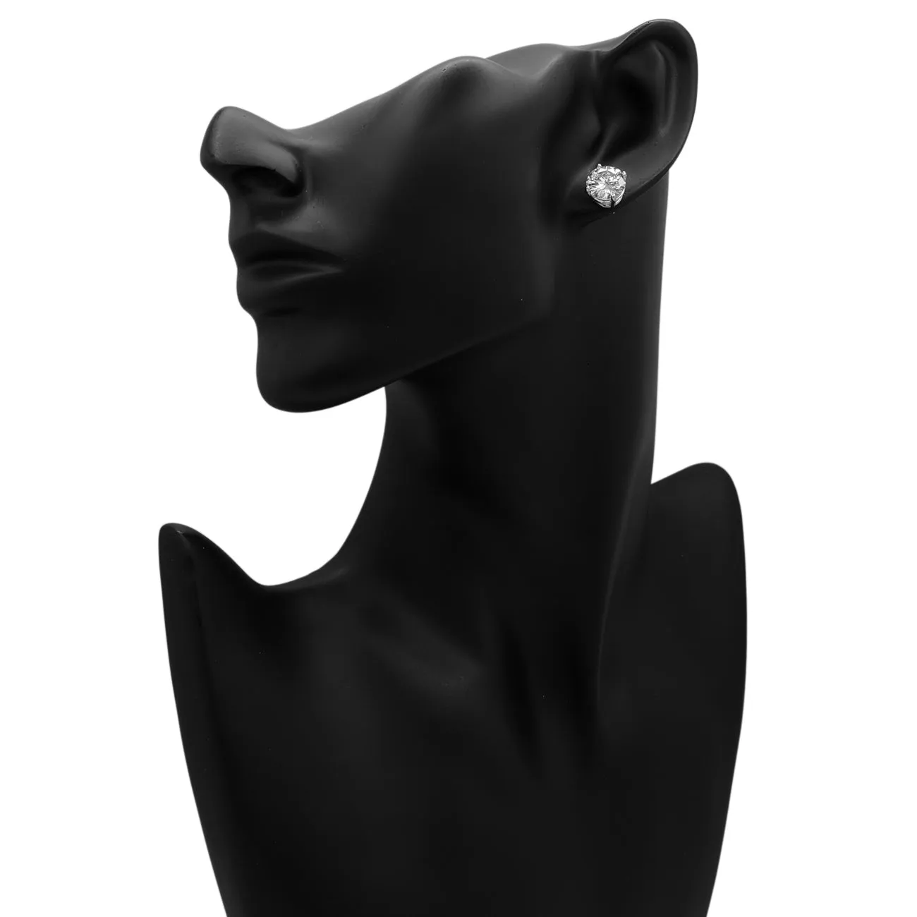 Platinum 6.42 Carat Diamond Earrings