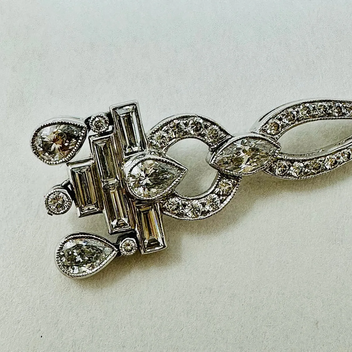 Platinum Diamond Dangle Style Earrings