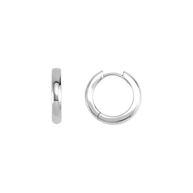 Platinum Huggie Hoop Earrings