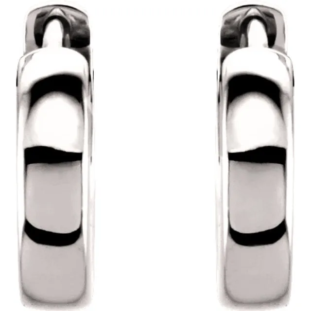 Platinum Huggie Hoop Earrings