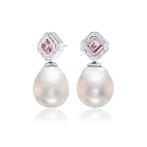 Platinum Pearl Drop Nomad Earrings