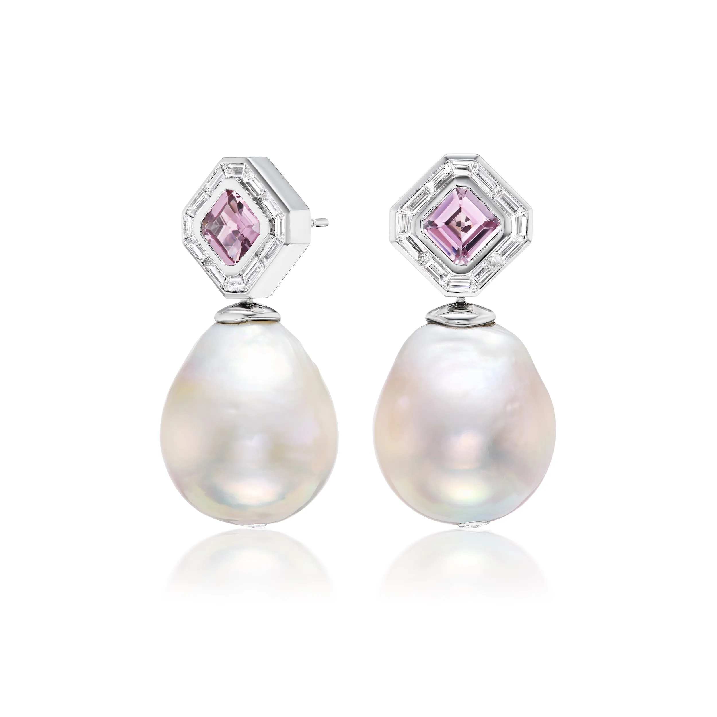 Platinum Pearl Drop Nomad Earrings