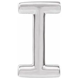 Platinum Single Initial I Earring