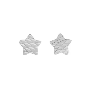 Platinum Star Stud Earrings