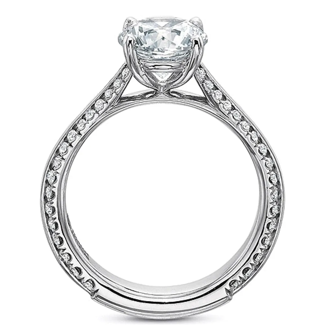Precision Set Knife Edge Diamond Engagement Ring