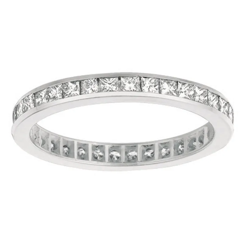 PRINCESS CUT ETERNITY DIAMOND RING 14K GOLD (1.16 CTW)