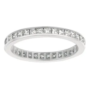 PRINCESS CUT ETERNITY DIAMOND RING 14K GOLD (1.16 CTW)