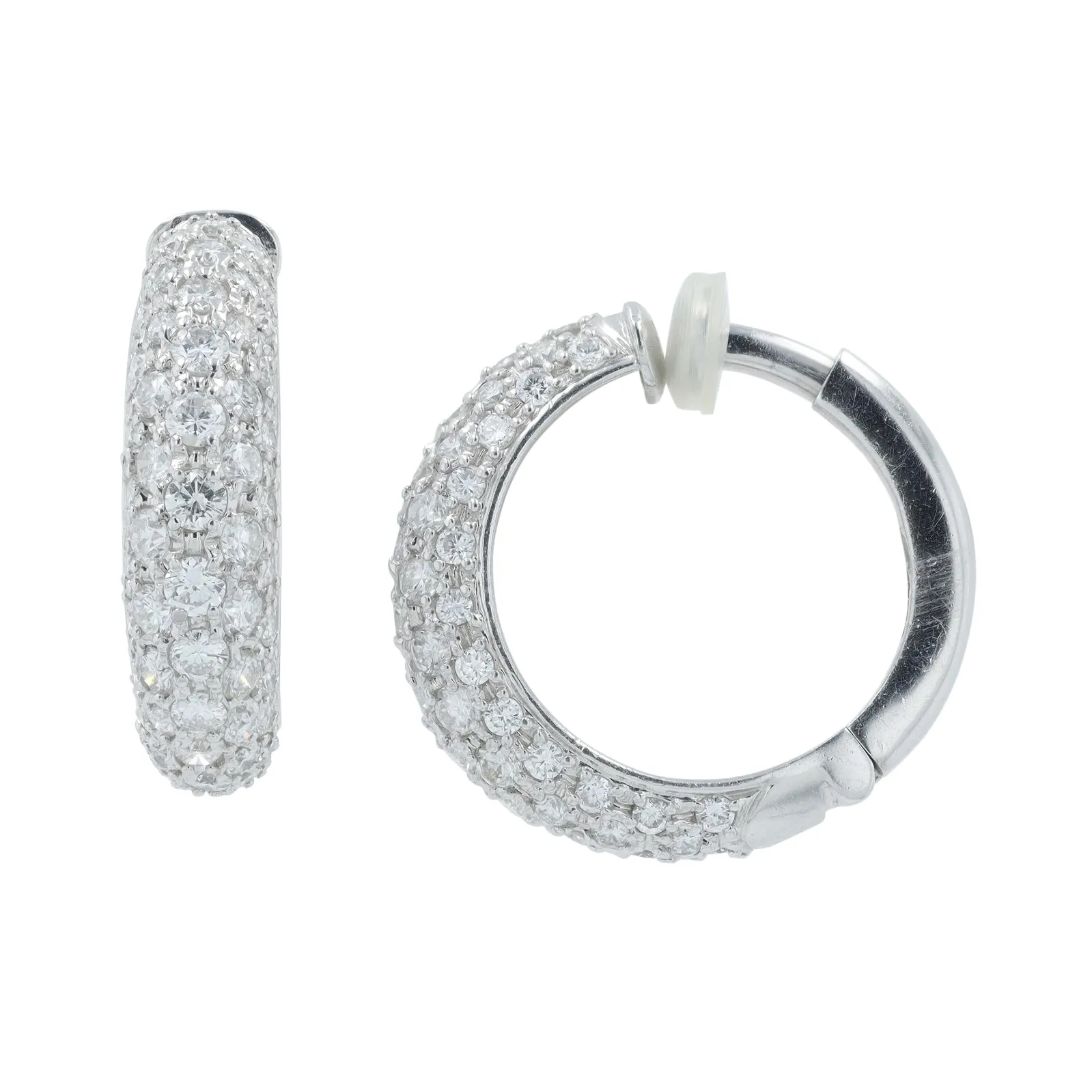PT900 2.02 CTW Diamond Huggies