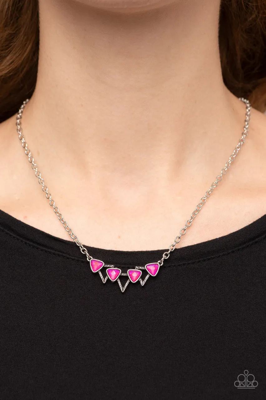 Pyramid Prowl Pink Paparazzi Necklace