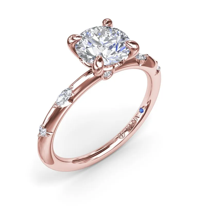 Raindrop Diamond Engagement Ring