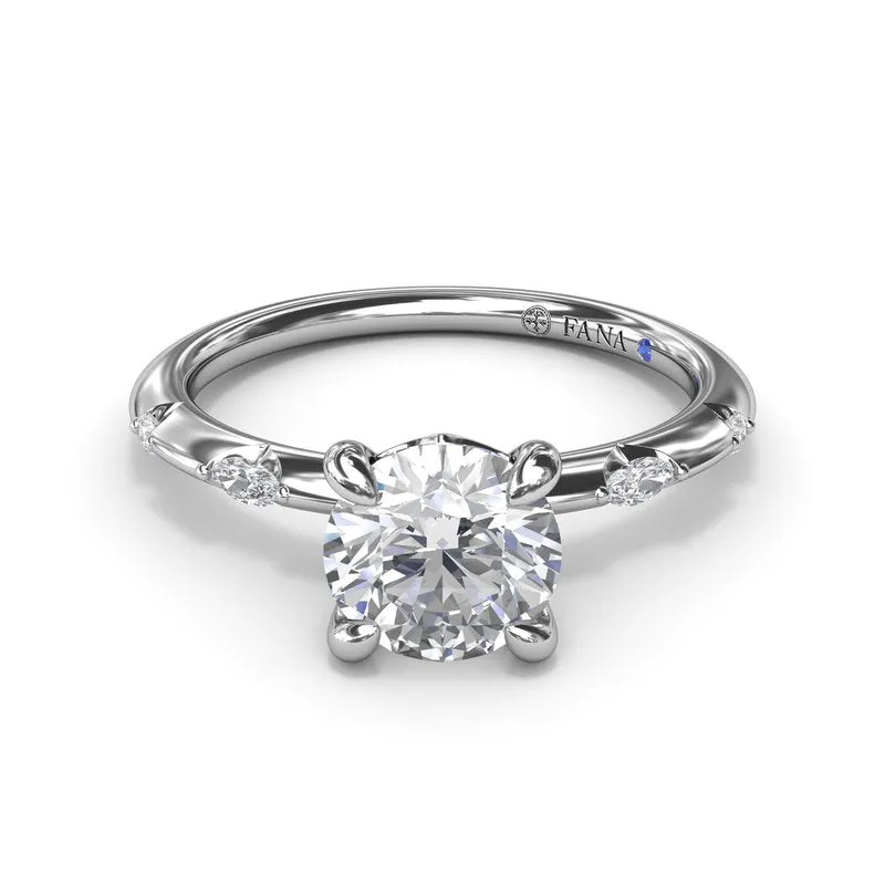 Raindrop Diamond Engagement Ring