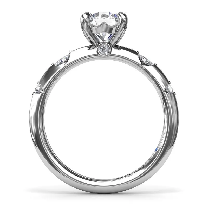 Raindrop Diamond Engagement Ring