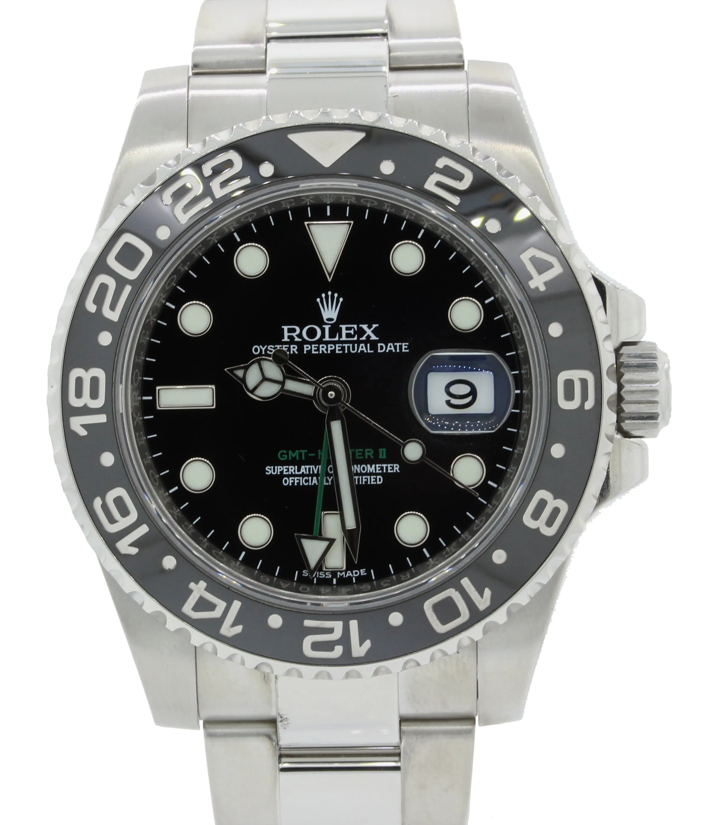 RANDOM SERIAL WARRANTY PAPERS Rolex GMT Master 116710 Steel Ceramic 40mm Watch