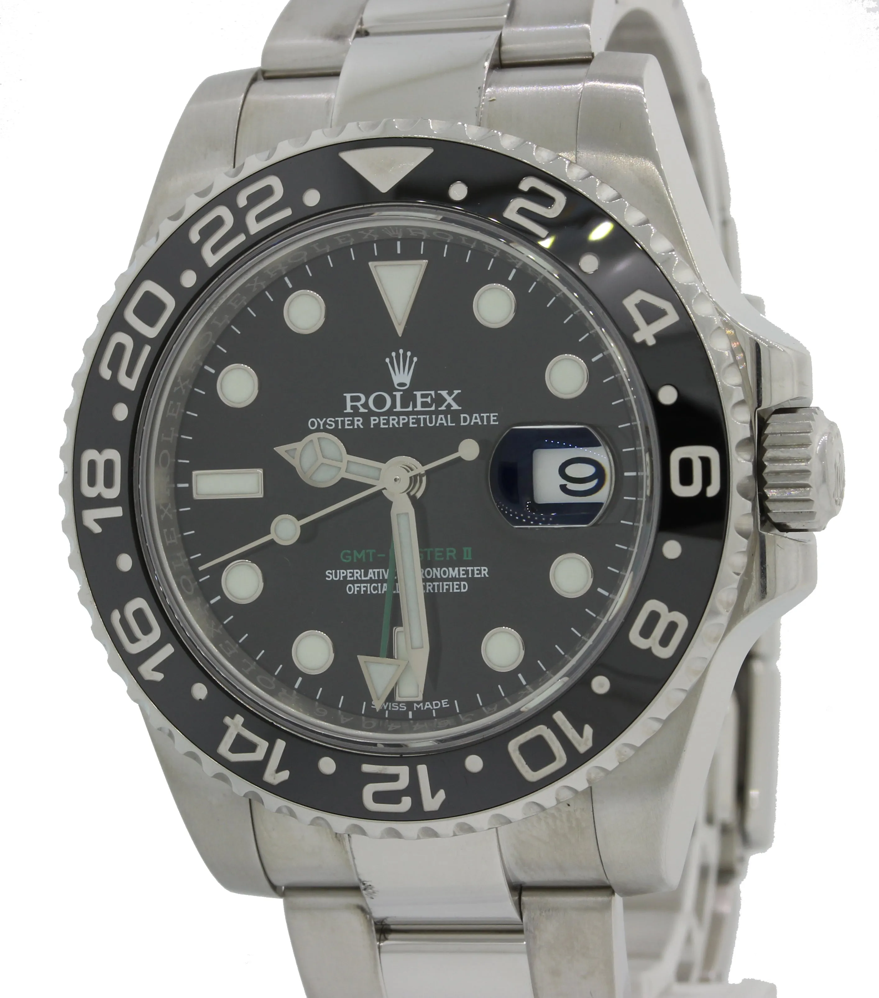 RANDOM SERIAL WARRANTY PAPERS Rolex GMT Master 116710 Steel Ceramic 40mm Watch