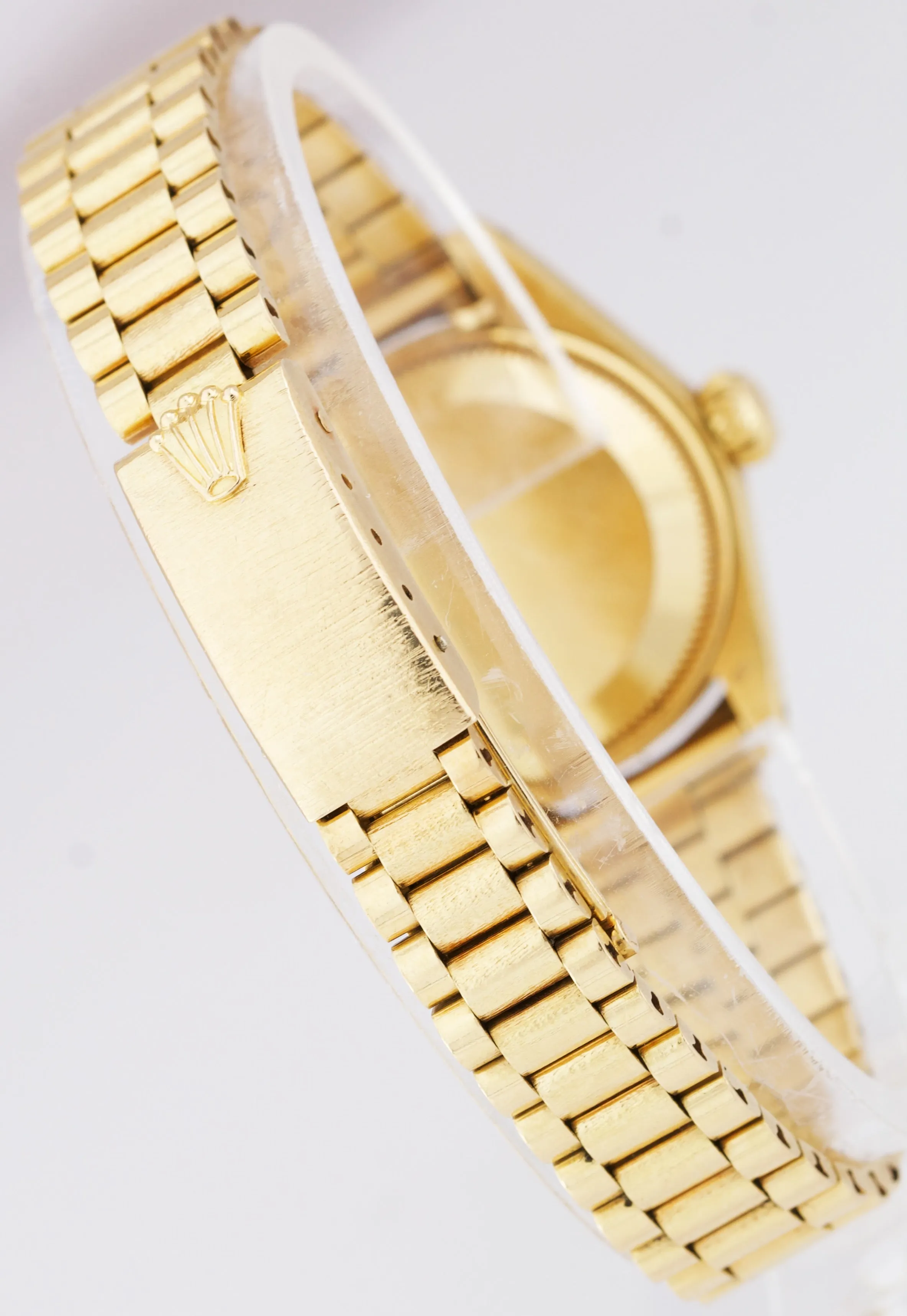 RARE Rolex DateJust President 6916 BURL WOOD 18K Yellow Gold 26mm Bark 69178 B P