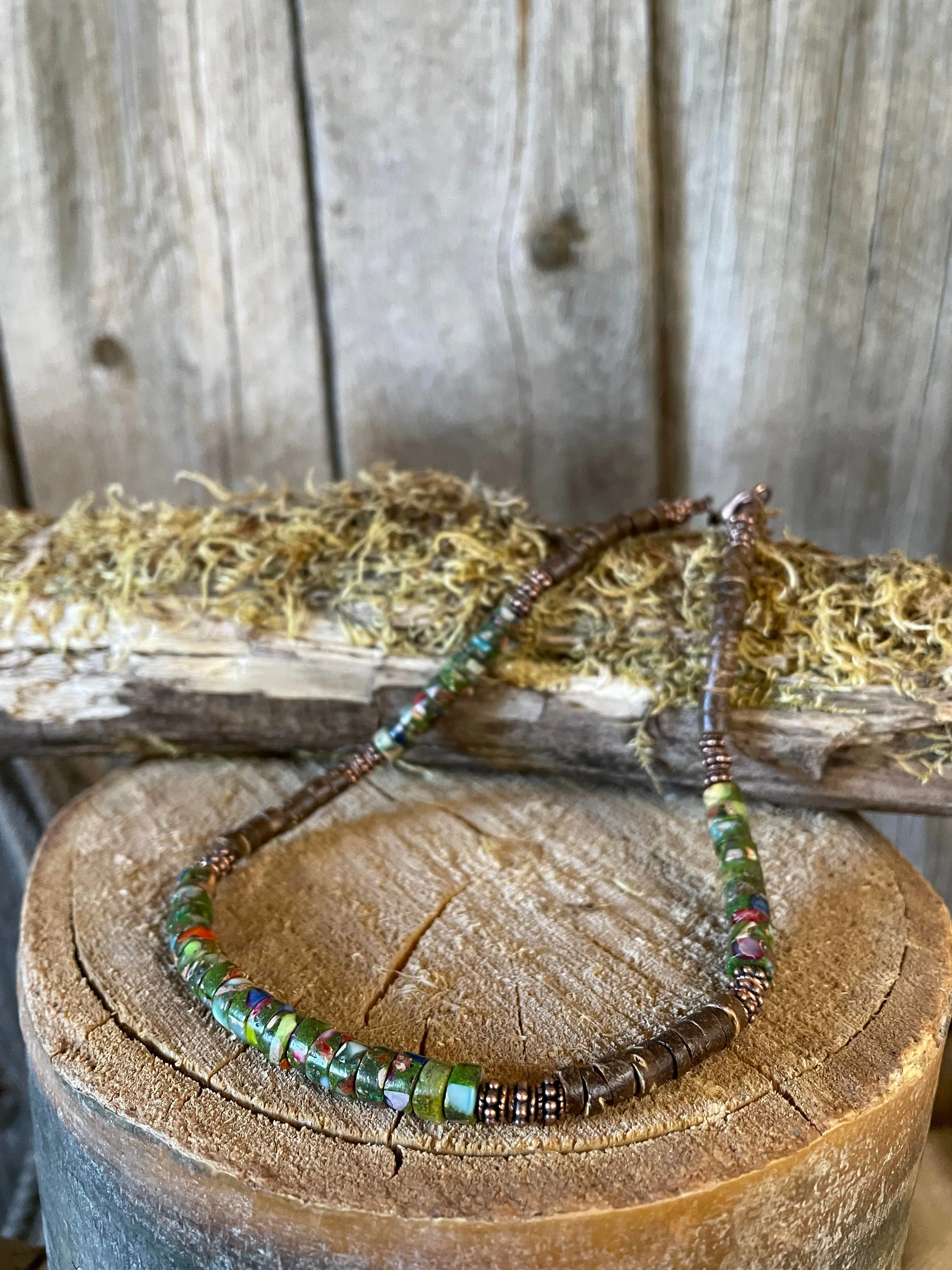 Regalite Gemstone Beaded Collar Necklace