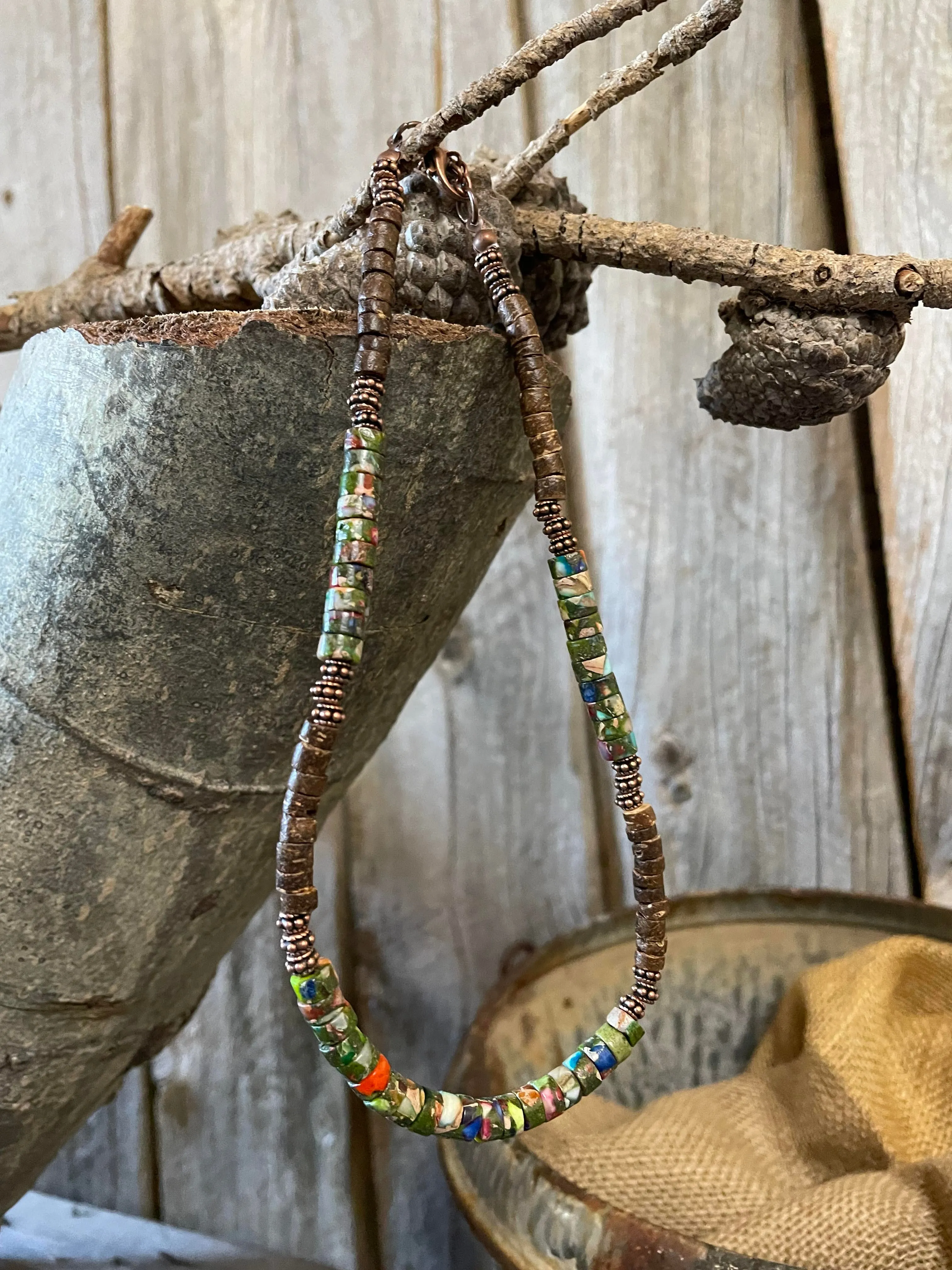 Regalite Gemstone Beaded Collar Necklace