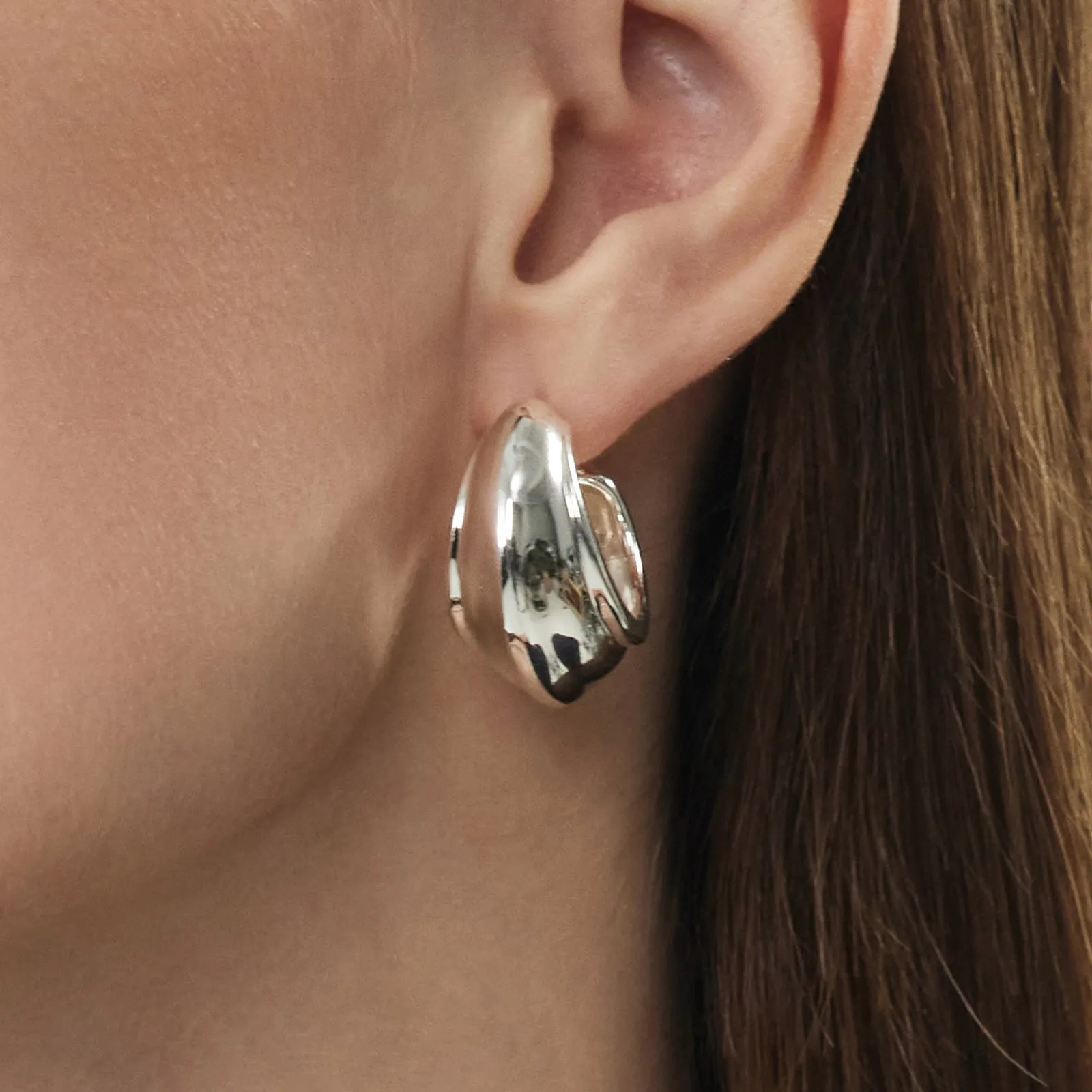 Ridge Hoop Earrings