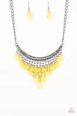 Rio Rainfall Yellow Paparazzi Necklace