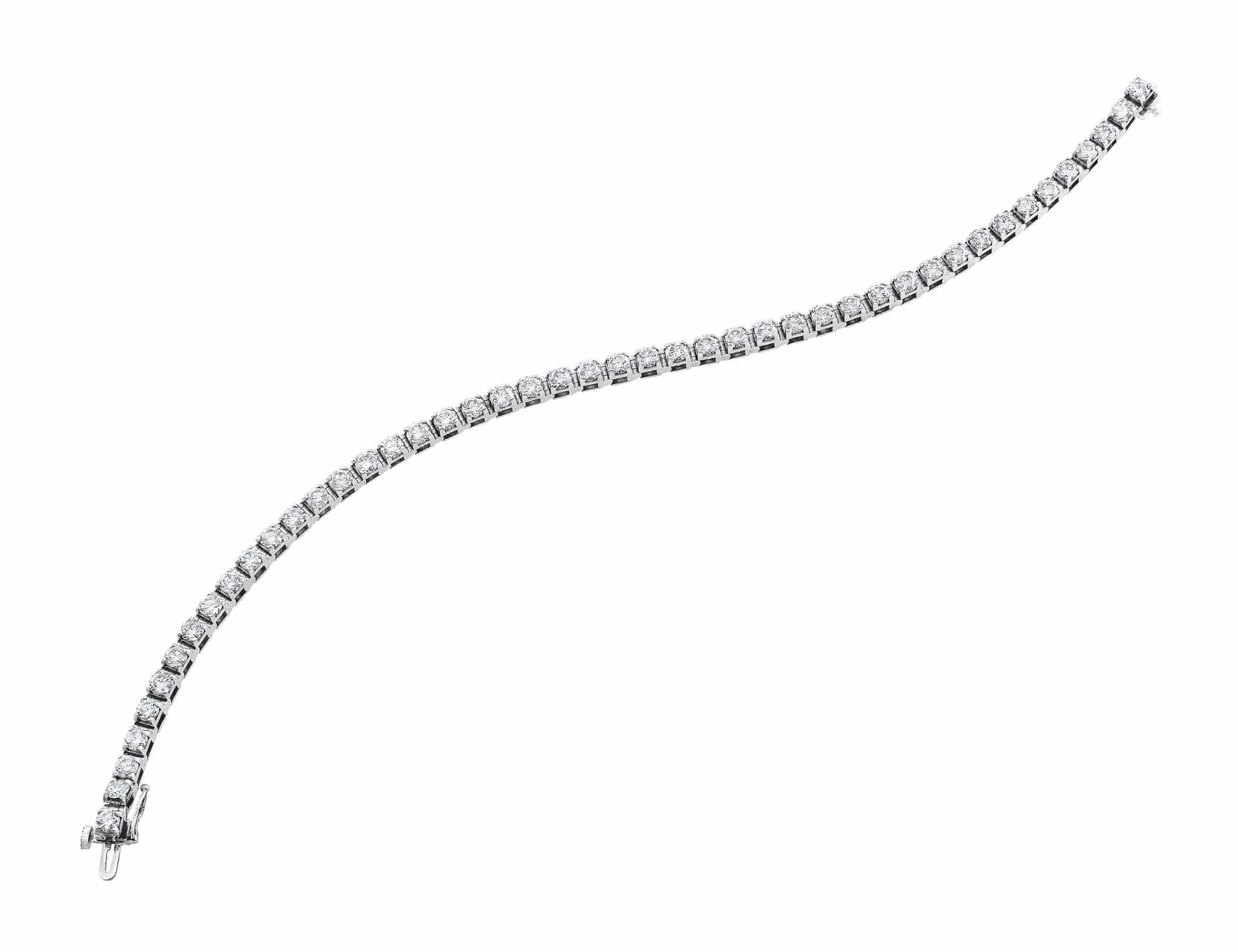 Rivière 14kt White Gold 4.51ctw Diamond Tennis Bracelet