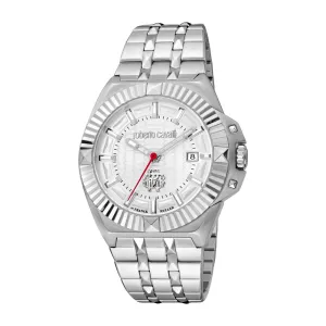 Roberto Cavalli by Franck Muller Men's Watch, Silver Case and Silver Dial