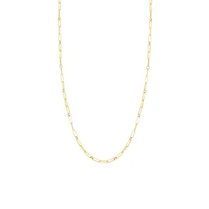 Roberto Coin 18k Yellow Gold Designer Gold Paperclip & Round Necklace – 5310167AY170