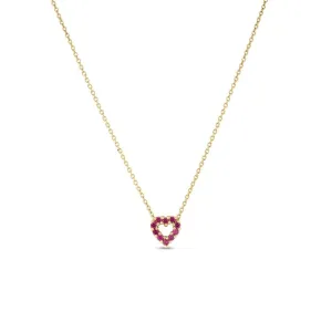 Roberto Coin Diamond & Ruby Reversible Heart Necklace