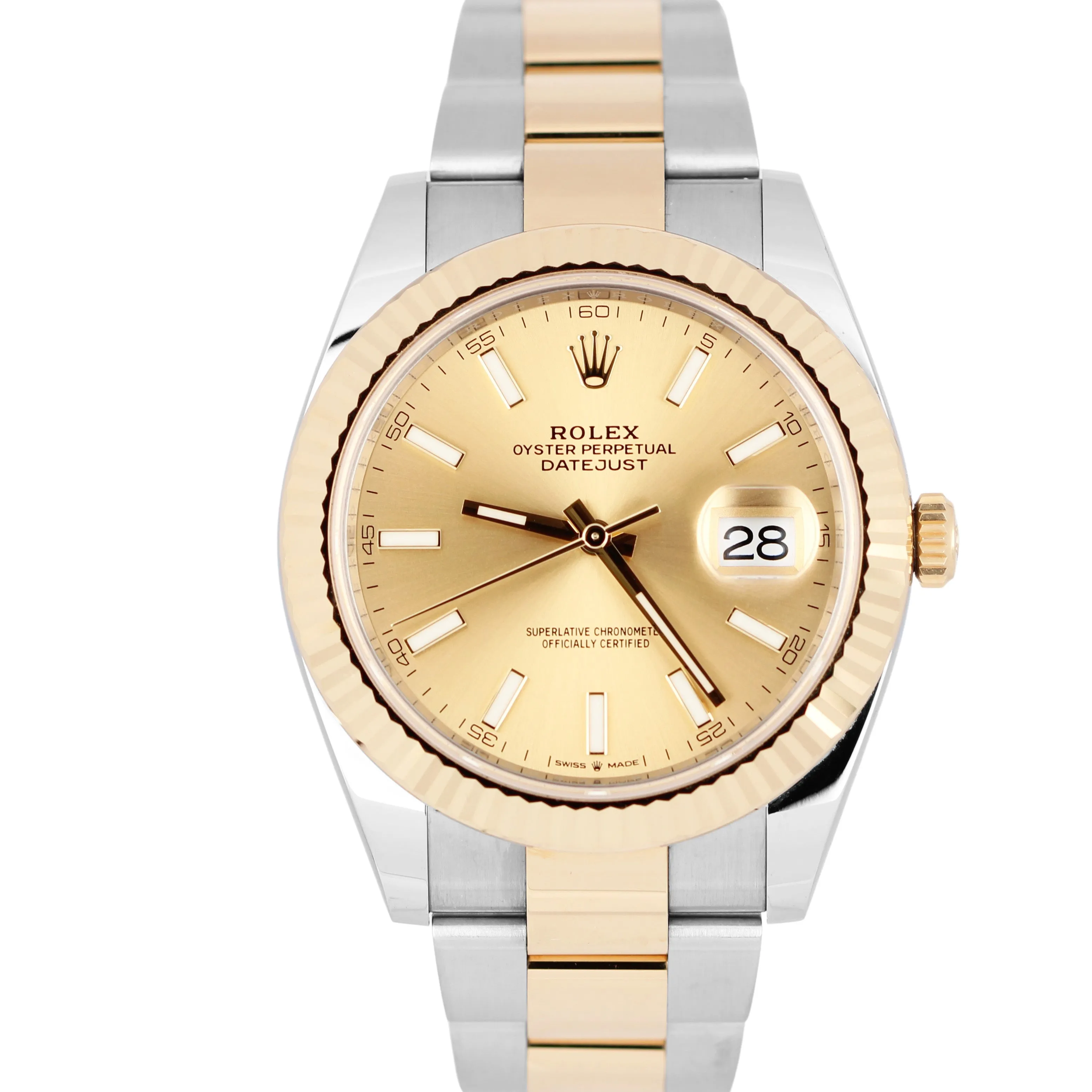 Rolex Datejust 41 Two-Tone 18k Yellow Gold Steel Champagne 41mm 126333 Watch B P